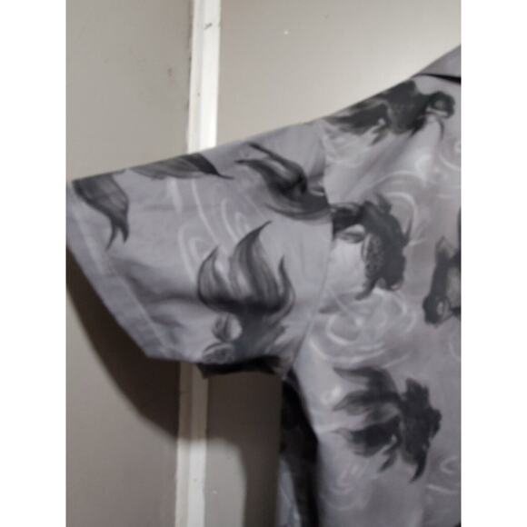 Black Moore Gold Fish Button Shirt Mens Medium - Picture 5 of 9